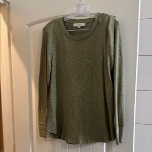 LOFT Olive Long Sleeve Top